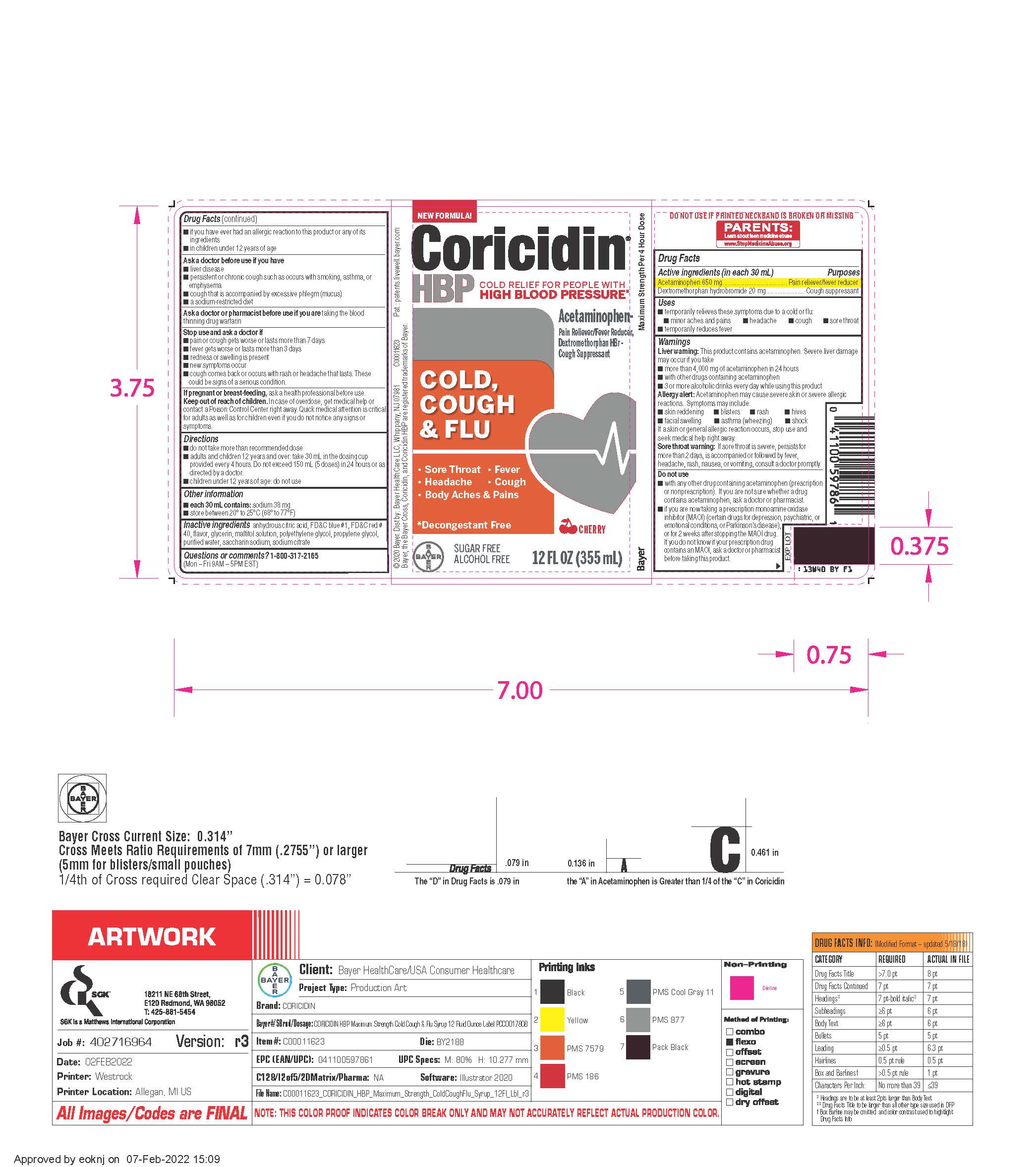 Product Images Coricidin Hbp Maximum Strength Cold Cough And Flu 