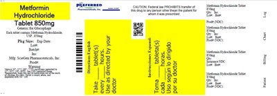 Metformin Hydrochloride Tablet 850 (Metformin 106 05)