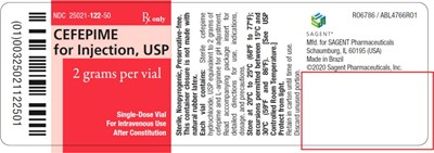 PACKAGE LABEL – PRINCIPAL DISPLAY PANEL – Vial Label - cef0e 0012 04