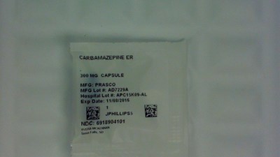 6918904101.jpg Carbamazepeine ER 300 mg capsule label - 6918904101