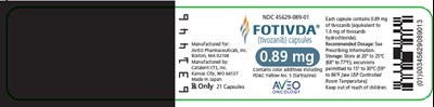fotivda-03.jpg PRINCIPAL DISPLAY PANEL - 0.89 mg Capsule Bottle Label - fotivda 03