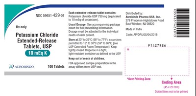 potassium-fig1.jpg PACKAGE LABEL-PRINCIPAL DISPLAY PANEL - 10 mEq K (100 Tablets Bottle) - potassium fig1