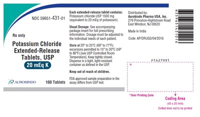 potassium-fig3.jpg PACKAGE LABEL-PRINCIPAL DISPLAY PANEL - 20 mEq K (100 Tablets Bottle) - potassium fig3