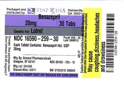 Benazepril 20mg Label (Benazepril 20mg Label)