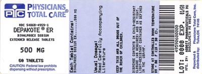 Depakote® Er Divalproex Sodium Extended-release Tablets 500 mg Package Label (4959)