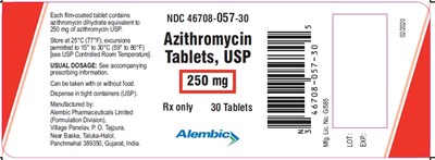 30 Tablets (Azithromycin 250mg)