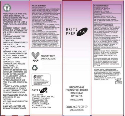 Brite Prep Fx Carton Label (Cover Fx Brite Prep2)