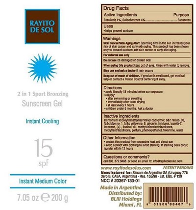 Cylinder Bottle Label - rayito de sol SPF15 mediumcylinder gel 02