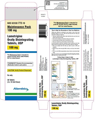 30 Tablets (Lamotrigine 100mg Carton)