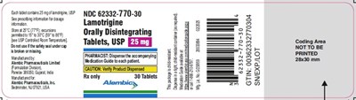 30 Tablets (Lamotrigine 25mg Bottle)