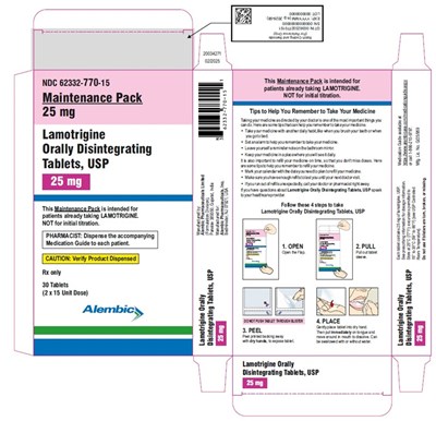 30 Tablets (Lamotrigine 25mg Carton)