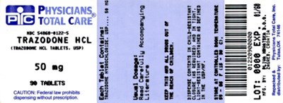 Trazodone Hydrochloride Tablets Usp 50 mg Tablets Label (0122)