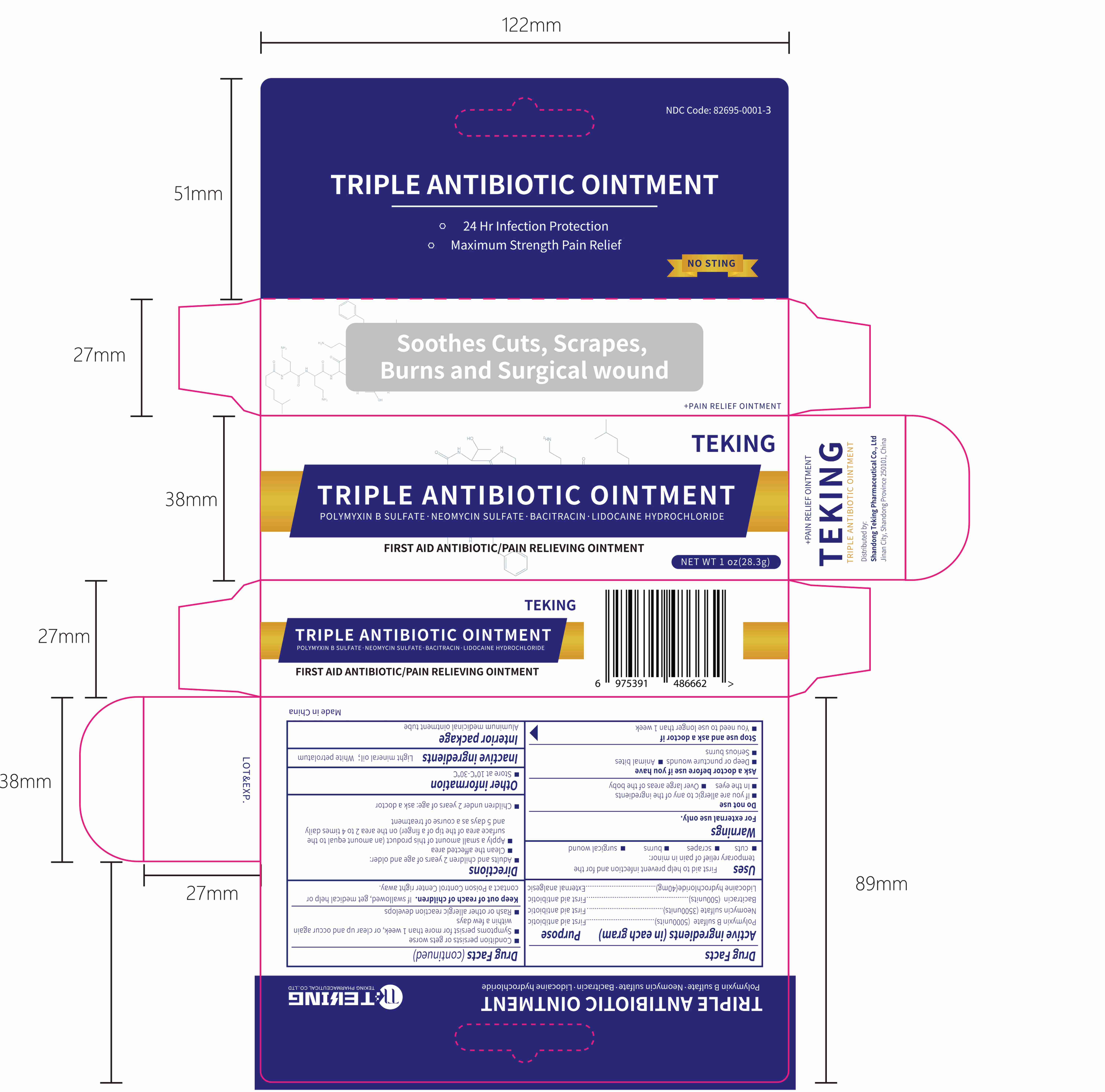 NDC 82695-0001 Triple Antibiotic Images - Packaging, Labeling & Appearance