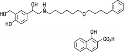 Salmeterol xinafoate chemical structure - advairhfa spl graphic 02
