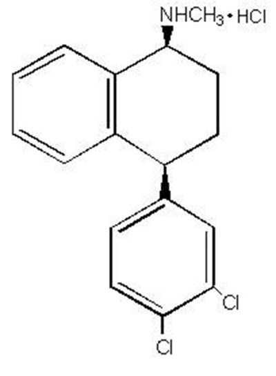 Chemical Structure - sertraline 01