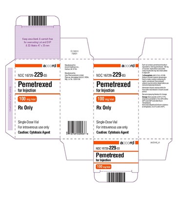 Pemetrexed For Injection 100 mg/vial (Carton)