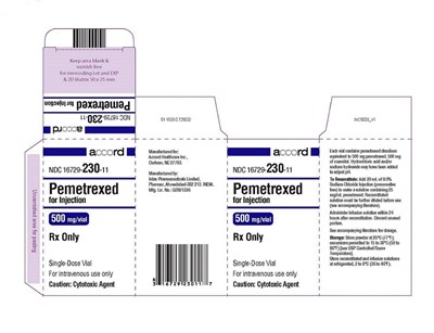 Pemetrexed For Injection 500 mg/vial (Carton)