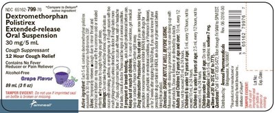 30 mg/5 mL 3oz Label (Dextromethorphan Polistirex Suspension Grape 1)