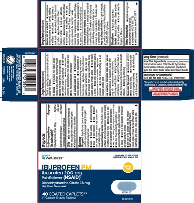 Diphenhydramine Citrate 38 mg, Ibuprofen 200 mg (nsaid)* *nonsteroidal Anti-inflammatory Drug (Ibuprofen Pm 200 mg Caplets Mia 1)