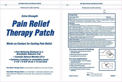 Image Of Carton Label (Prtherapypatch)
