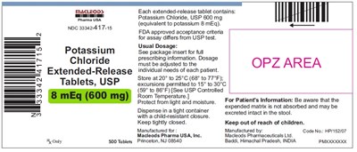 1 (Pchloride Container 600mg 500s Pack)