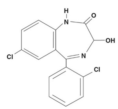 Image Description (Lorazepam Structure)