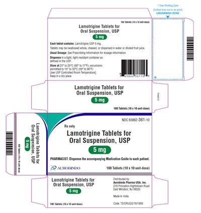 lamotrigine-fig5.jpg PACKAGE LABEL-PRINCIPAL DISPLAY PANEL - 5 mg Blister Carton (10 x 10 Unit-dose) - lamotrigine fig5