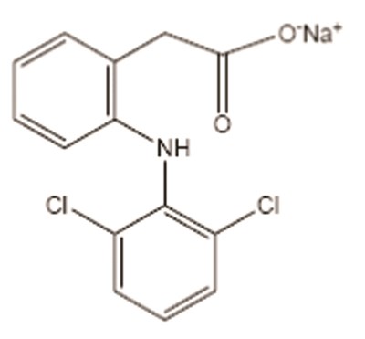 chemical structure - diclofenac sodium topical gel 1 percent 1
