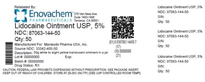 Image Description (Lidocaine Label)