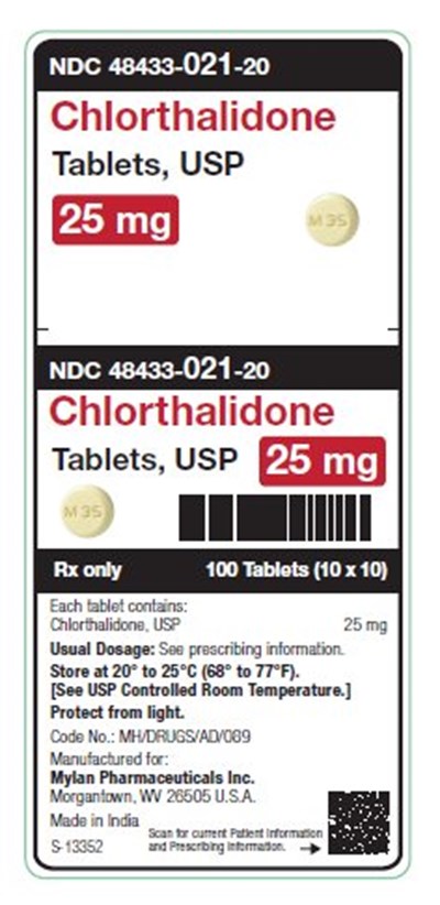 Chlorthalidone Tablets, Usp 25 mg Unit Carton Label (Image 02)