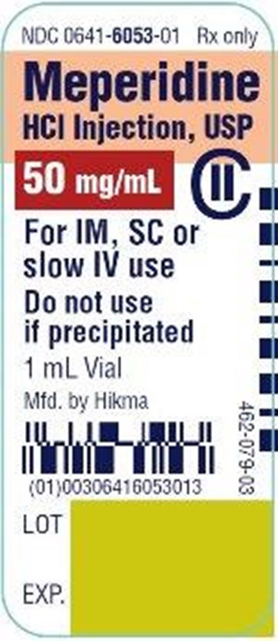 meperidine-hydrochloride-injection-usp-4.jpg Meperidine HCl Injection, USP 25 mg/mL 25 x 1 mL Single Dose Vials - meperidine hydrochloride injection usp 4
