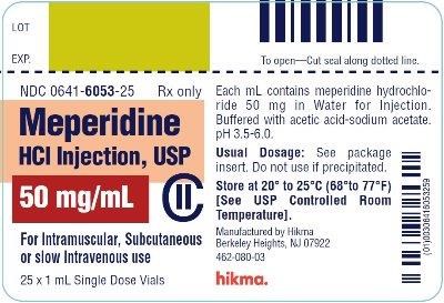 meperidine-hydrochloride-injection-usp-5.jpg Meperidine HCl Injection, USP 50 mg/mL 1 mL Vial - meperidine hydrochloride injection usp 5