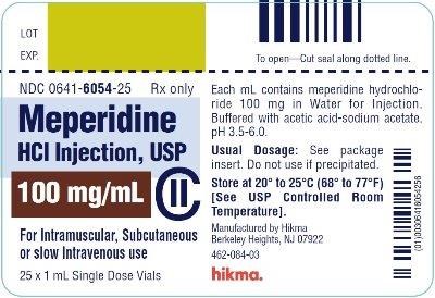 meperidine-hydrochloride-injection-usp-7.jpg Meperidine HCl Injection, USP 100 mg/mL 1 mL Vial - meperidine hydrochloride injection usp 7