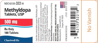 Image Description (Methyldopa Tab Usp 500 mg 180s Bottle Label)