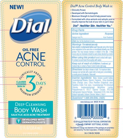 Principal Display Panelnew!dialoil Freeacnecontrolclinically Proven Clearer Looking Skin In 3 Daysmaximum Strengthdeep Cleansingbody Washsalicylic Acid Acne Treatmentdeveloped With Dermatologists12 Fl Oz (354ml) (Dial Acne Control Deep Cleansing Body Wash 01)