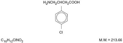 This Is An Image Of The Structural Formula For Baclofen. (Baclofentabs10mg20mg 1)