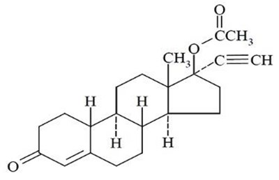 Norethindrone Acetate Structural Formula (Norethindrone Acetate And Ethinyl Estradiol Capsul 2)