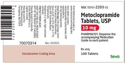 Metoclopramide Tablets USP 10 mg, 100s Label - image 3