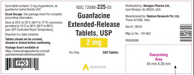 guanfacine-er-tabs-2mg-500s-bottle-label.jpg image description - guanfacine er tabs 2mg 500s bottle label