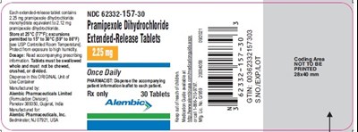 Premipexole 2 25 mg