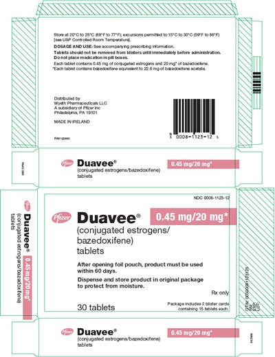 duavee-05.jpg PRINCIPAL DISPLAY PANEL - 30 Tablet Blister Pack Pouch Carton - duavee 05