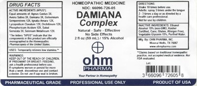 2oz Bottle Label (Damiana)