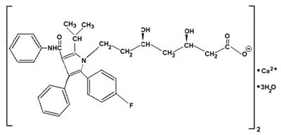 Chemical Structure (Atorvastatin Calcium Tablets 1)