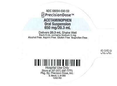 acetaminophen-01.jpg PRINCIPAL DISPLAY PANEL - 20.3 mL Cup Label - acetaminophen 01