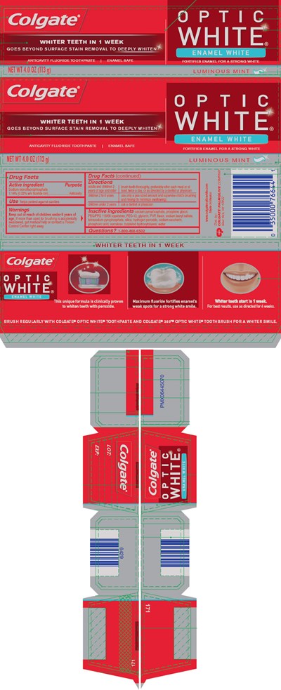colgate-optic-01.jpg PRINCIPAL DISPLAY PANEL - 113 g Tube Carton - colgate optic 01