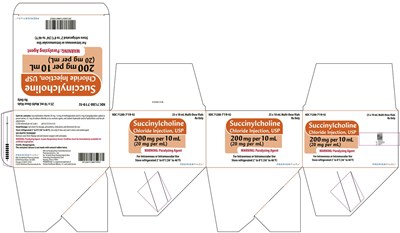 Principal Display Panel – Succinylcholine Chloride Injection, Usp 200 mg Per 10 mL Carton (Succ Carton)
