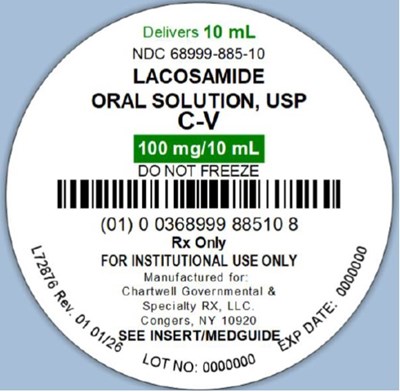 "image Description" (Lacosamide Oral Solution 10ml Cup Label)