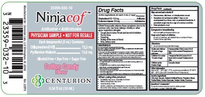 Image Description (Ninjacof 10ml Label)