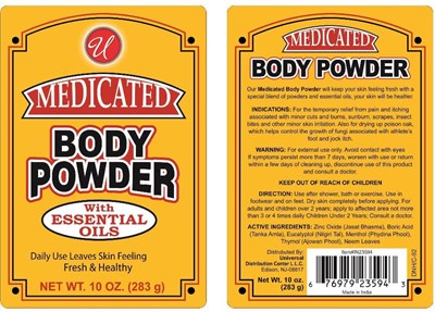 Product Label (Medicated Body Powder)