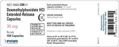 35 mg label - dexmethylphenidate hydrochloride extended release  9